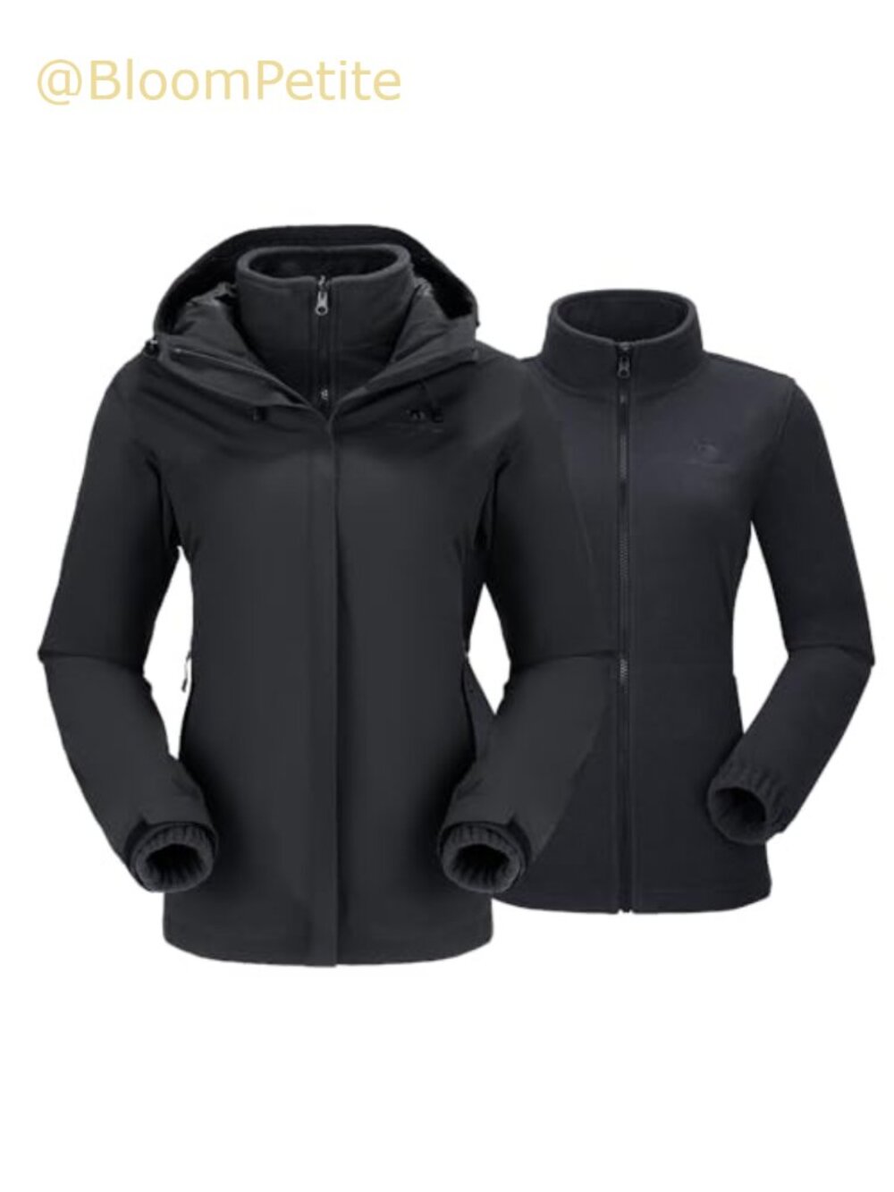 CAMEL CROWN Women's 3-in-1 Ski Jacket Waterproof Fleece Liner Winter Coat